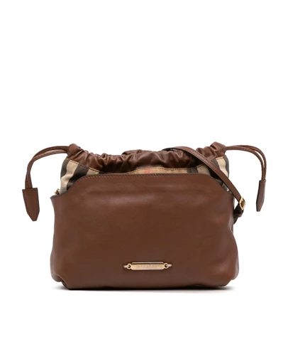 Pre-Loved by Azura Reborn - Pre-Loved House Check Canvas and Calfskin Little Crush Crossbody