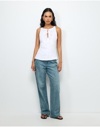 AERE - Arden Tie Front Top