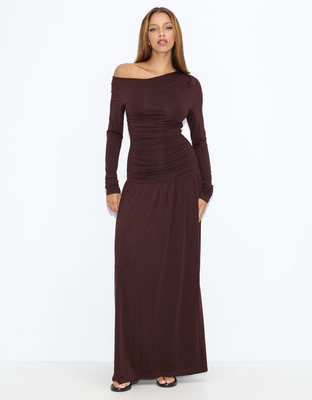 Dazie - She's All That LS Jersey Maxi Dress