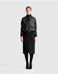 IDA+S - Isolde Leather Bomber Jacket