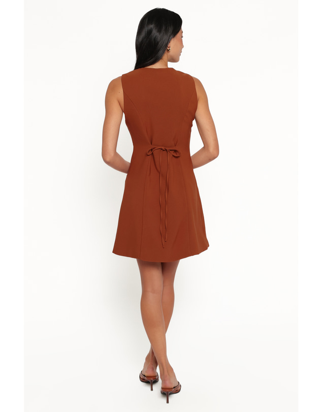 Petal & Pup - Hanson Mini Dress - Chocolate Brown