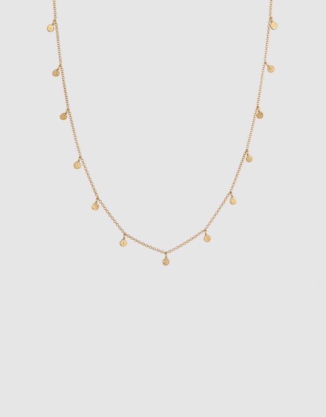 Elli Jewelry - Boho Pendant Necklace in Gold-Plated 925 Silver