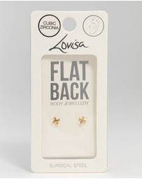 Lovisa - Gold Plated Surgical Steel Cross Flat Back Earrings 2-Pack