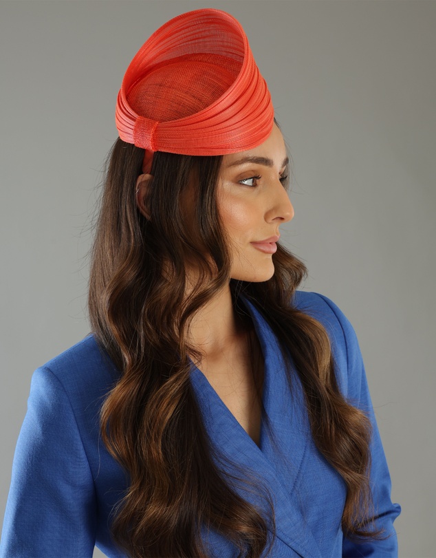 Morgan & Taylor - Blaze Beret Fascinator in Orange