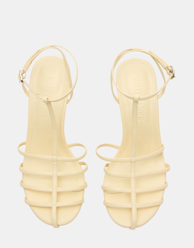 Steve Madden - Tildah Yellow Leather Heels