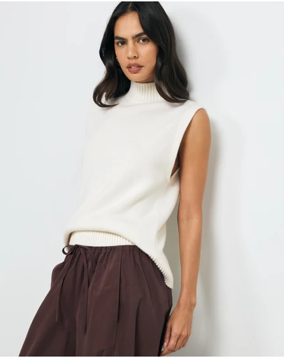 AERE - Pili Wool Cotton Knit Vest