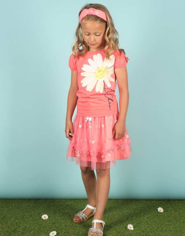 Le Chic - TAYLORA Daisy Embroidered Tutu Skirt - Kids-Teens