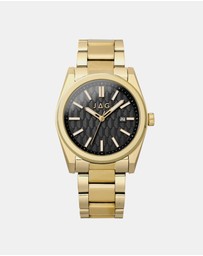 Jag - Beaufort Mens Black Dial 41.8mm Gold Watch