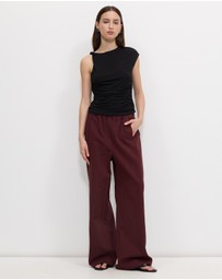 Calli - Matt Cotton Twill Pants
