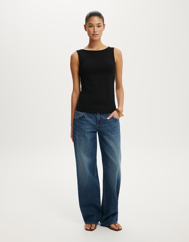 Cotton On - Longline Boat Neck Tank