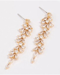 Lovisa - Gold Plated Cubic Zirconia Dainty Vine Drop Earrings