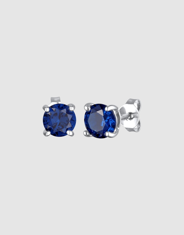 Kuzzoi - ICONIC EXCLUSIVE - Sapphire Stud Earrings in 925 Sterling Silver