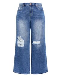 City Chic - Plus size Harley Fit Harriet Wide Leg Regular Jean - light wash