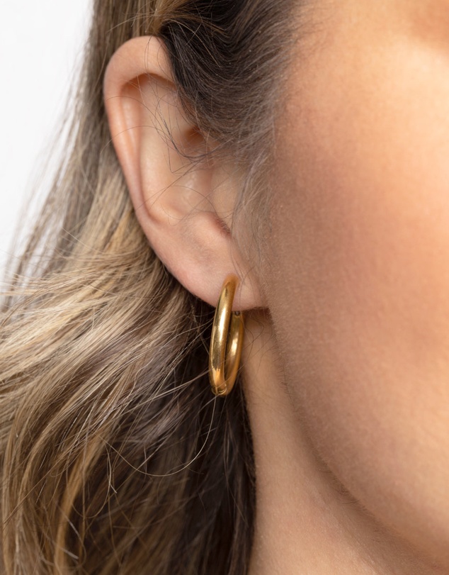 Lovisa - Waterproof Gold Plated Stainless Steel Classic Huggie Hoop Earrings