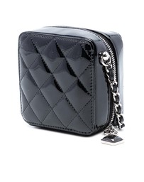 Pre-Loved by Azura Reborn - Pre-Loved CC Quilted Patent Diamond Resin Clutch With Chain