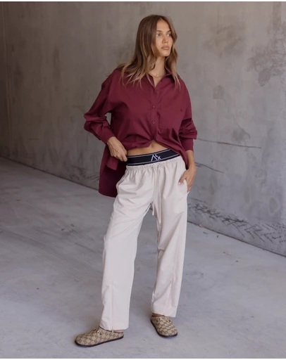 ALEXANDRA - Noir Pants Stone