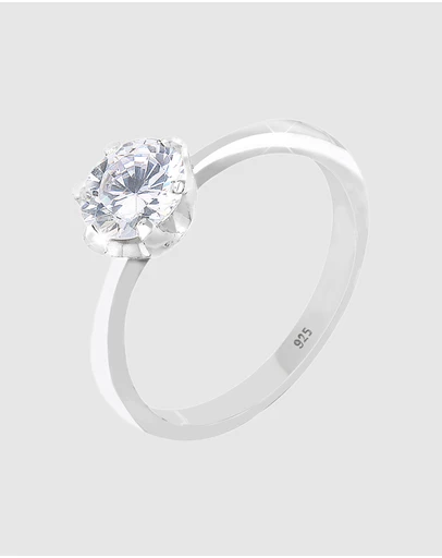 Elli Jewelry - Ring Zirconia 925 Sterling Silver