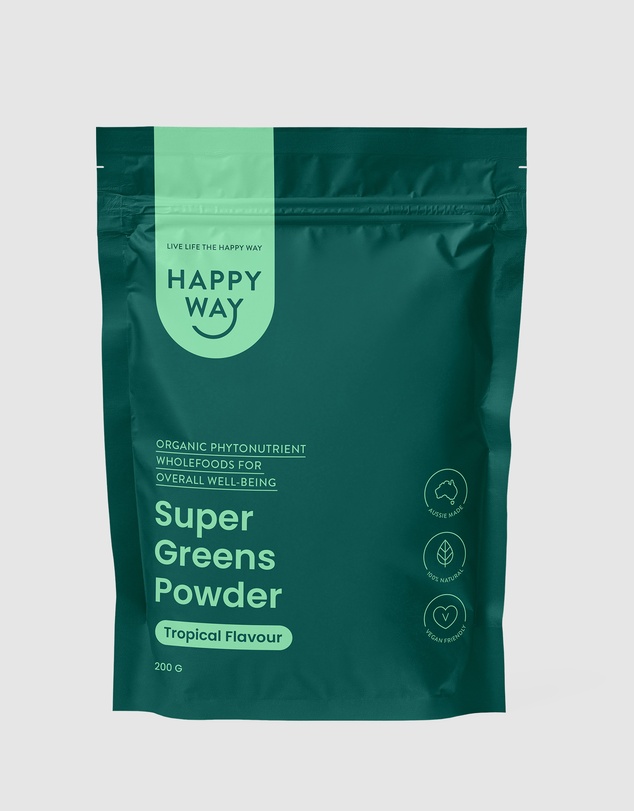 Happy Way - Super Greens Powder (Tropical Flavour)