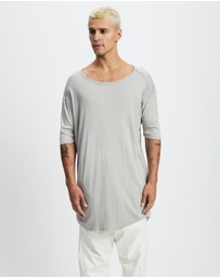 Surrounded By Ghosts - The Muscovite Relaxed Cotton Rib Long Tail T-Shirt