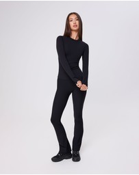 Upstate - Air Sculpt Long Sleeve Top - Black