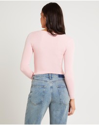 Alice In The Eve - Quinn Hook & Eye Long Sleeve Knit Top