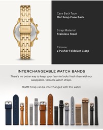 Fossil - Neutra Gold Tone Chronograph Watch