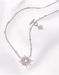 Wanderlust + Co - Sunlit Crescent Silver Necklace