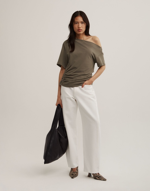 Witchery - Ruched Asymmetric T-shirt