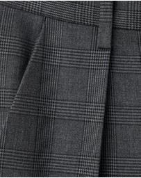 M.N.G - Pleated Check-Print Suit Trousers