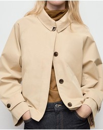 M.N.G - Short Oversized Trench Coat With Epaulettes