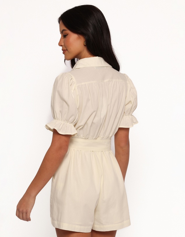 Petal & Pup - Riley Waist Tie Playsuit - Cream