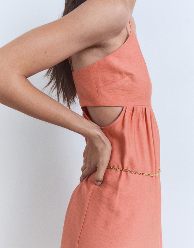M.N.G - Girly Midi-Dress with Cut-Out