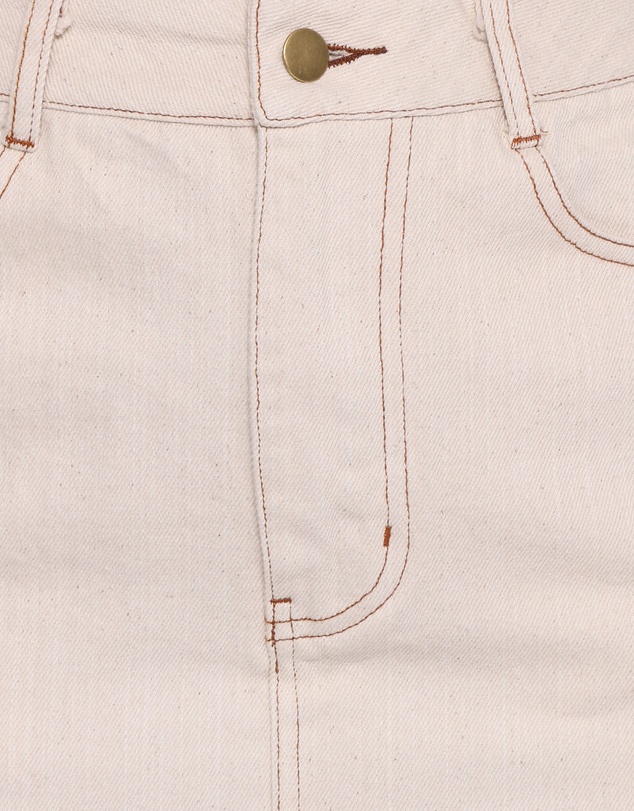 Petal & Pup - Dana Denim Midi Skirt - Bone