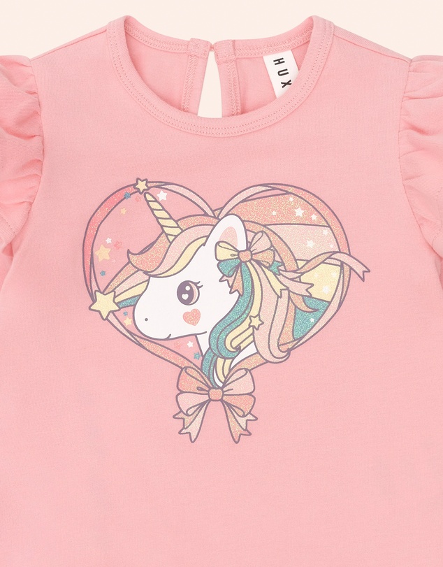 Huxbaby - Whimsical Unicorn Frill Top - Babies-Kids