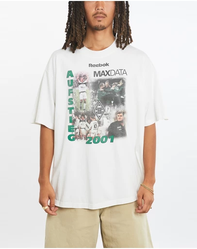 Vintage by The Real Deal - Pre Loved - Vintage Reebok Borussia Mönchengladbach Soccer Tee