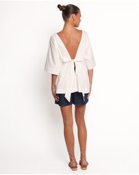 Petal & Pup - Camila Open Back Top - White