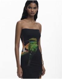 Desigual - Strapless long printed Dress