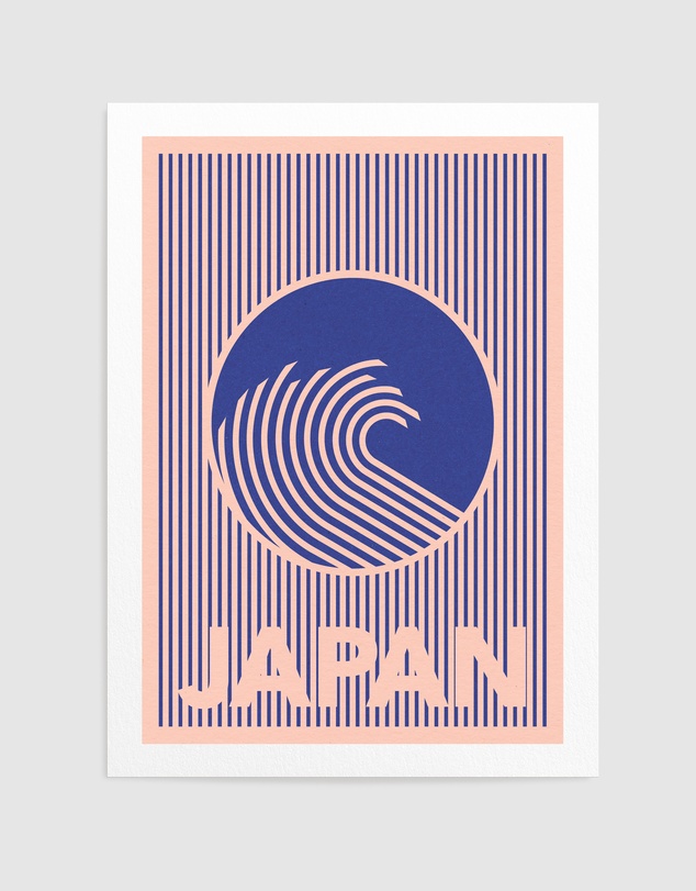 Olive et Oriel - Great Wave Of Japan by Rosi Feist Art Print