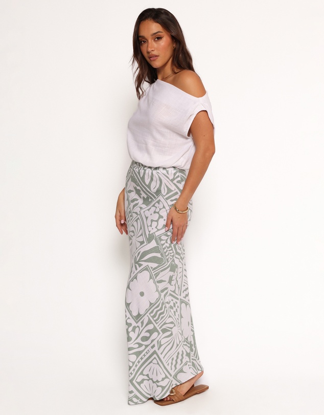 Petal & Pup - Willow Maxi Skirt - Sage Print