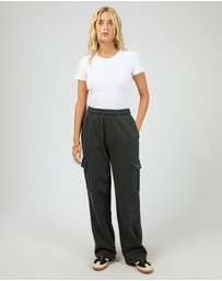 All About Eve - Aae Washed Cargo Trackpant Washed Black