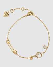 Wanderlust + Co - Crescent Key Gold Bracelet