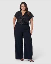 Pink Dusk by Curve Project - Arina Wide Leg Pants