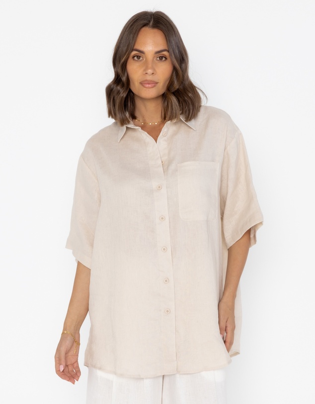 ALEXANDRA - Rogue Shirt Linen Stone