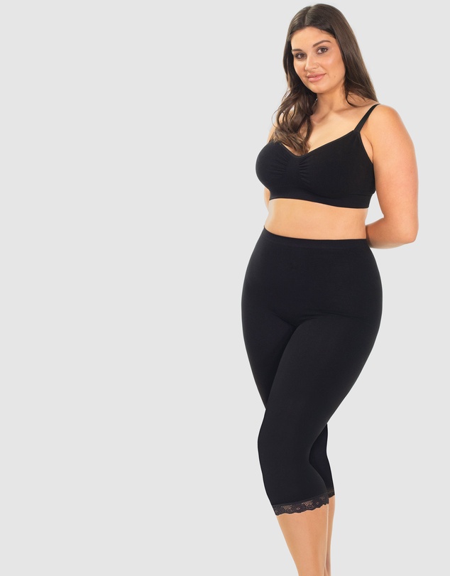 B Free Intimate Apparel - Anti Chafing High Rise 3/4 Cotton Leggings