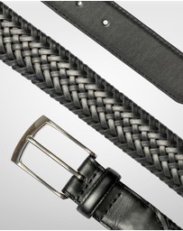 DENTS - Woven Stretch Plaited Leather Belt