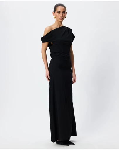 Tussah - Natalia Asymmetrical Neckline Maxi Dress