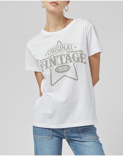 White Printed