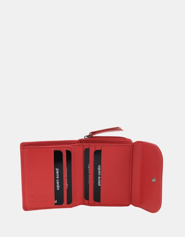 Pierre Cardin - Pierre Cardin Ladies Leather Tri-Fold Tab Wallet