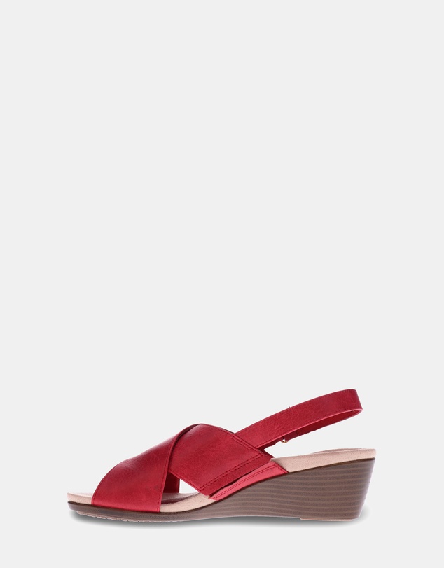 Vionic - McKenna Wedge Sandal - Red