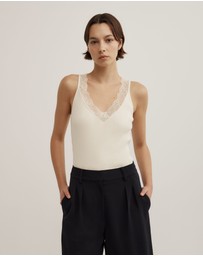 Witchery - Lace Rib Tank Top
